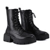 Cleo Black Chunky Platform Combat Boots