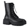 Cleo Black Chunky Platform Combat Boots