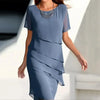 Elara – Ruffle Sleeve Midi Dress