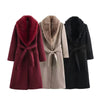 Aurelia – Fur Collar Belted Coat