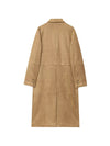 Celia – Retro Suede Trench Coat