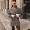 Aveline – Plaid Double-Breasted Blazer
