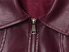 Maris – Burgundy Faux Leather Jacket