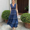 Verelune Elegant Floral Midi Dress