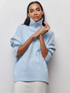 Elara – Knitted Oversized Turtleneck Pullover Sweater