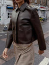 Celeste – Brown Leather Jacket