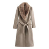 Aurelia – Fur Collar Belted Coat