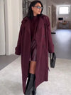 Vanya – Burgundy Belted Trench Coat