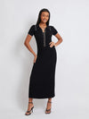 Elara – Button Collar Maxi Dress