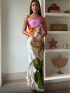 Velouria Elegant Floral Midi Dress