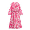 Silvurna Elegant Floral Midi Dress
