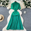 Liora - Patchwork Knit Maxi Dress
