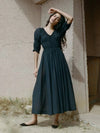 Aveline – Pleated French Tea Dress