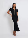 Elara – Button Collar Maxi Dress