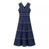 Verelune Elegant Floral Midi Dress