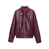 Maris – Burgundy Faux Leather Jacket