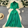 Liora - Patchwork Knit Maxi Dress