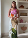 Velouria Elegant Floral Midi Dress