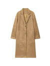 Celia – Retro Suede Trench Coat