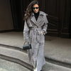 Selene – Suede Patchwork Belted Coat