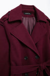 Vanya – Burgundy Belted Trench Coat