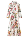 Floradelle Elegant Floral Midi Dress