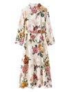 Floradelle Elegant Floral Midi Dress
